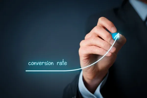 Conversion Rate Written in Transparent Screen